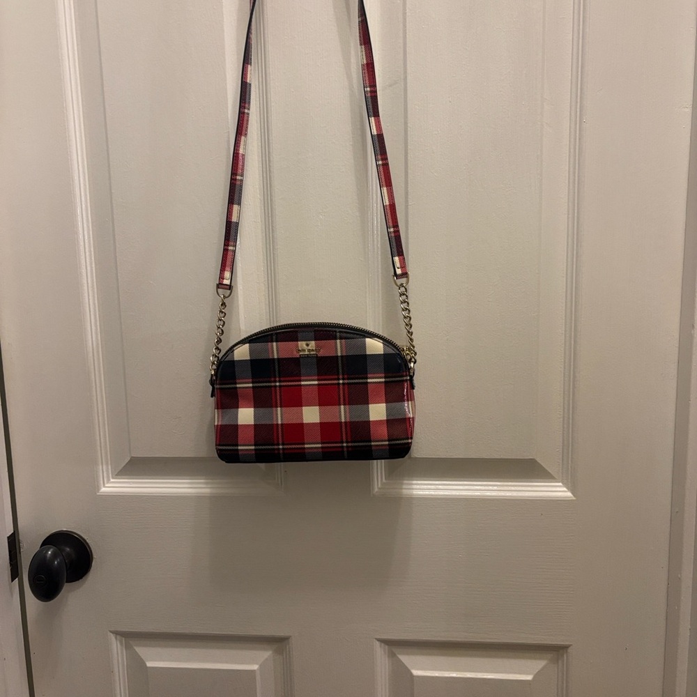 Kate Spade Cameron Street Rustic Plaid (Red/Navy) Crossbody